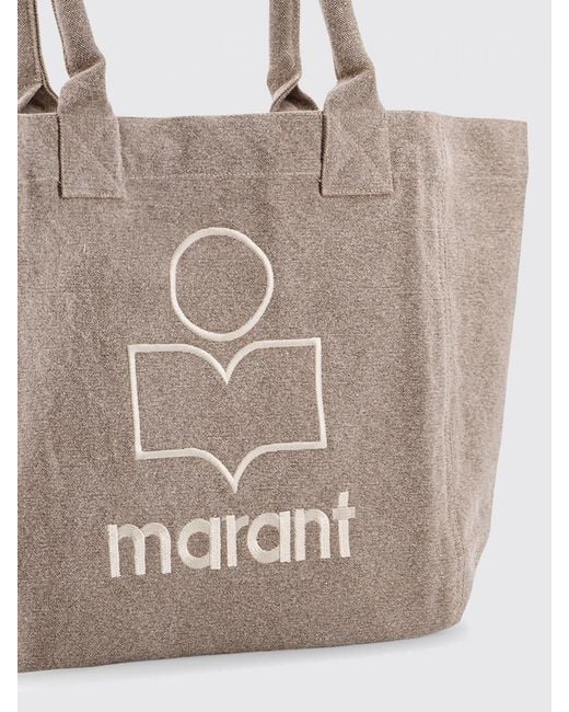 Isabel Marant Natural Yenki Cotton Canvas Bag