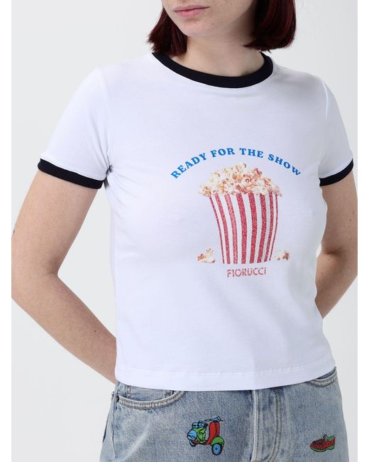 Fiorucci White Printed Cotton T-Shirt