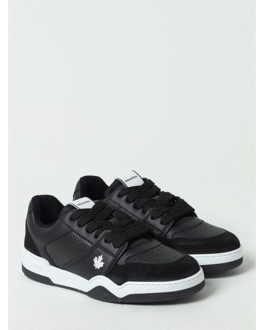 Sneakers Spiker in pelle di DSquared² in Black da Uomo