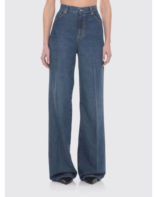Dondup Blue Amber Wide-Leg Denim Jeans