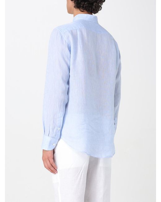 Kampos Blue Classic Linen Shirt for men