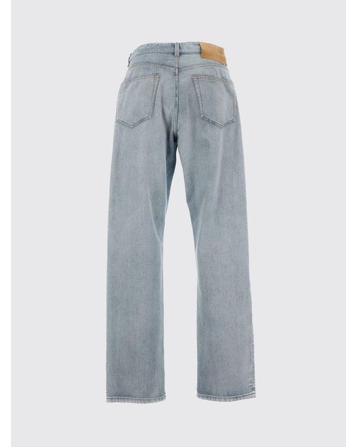 MM6 by Maison Margiela Blue Cotton Denim Straight Jeans for men
