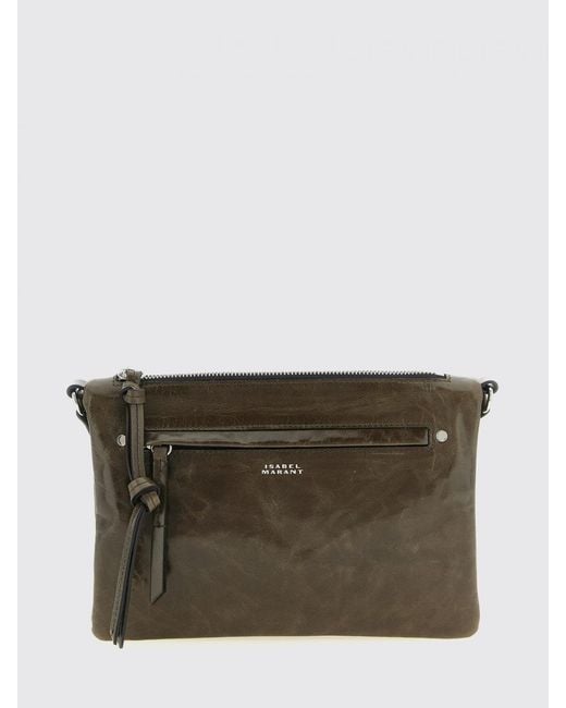 Isabel Marant Gray Winna Duo Leather Bag