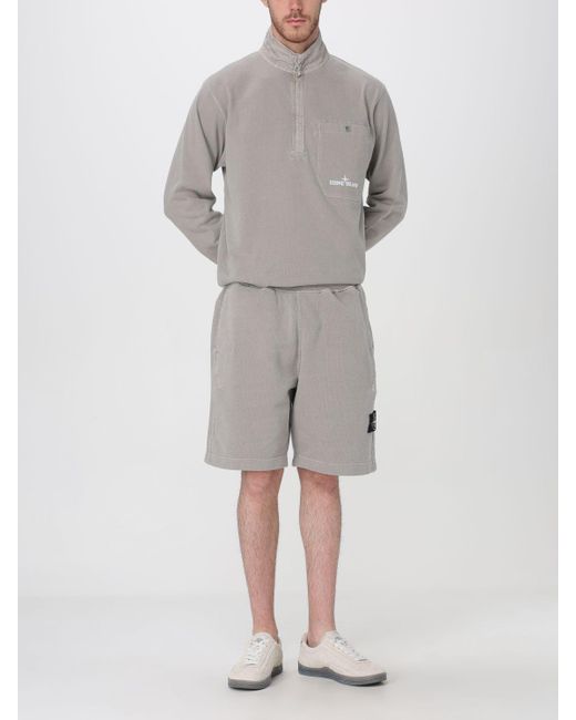 Stone Island Gray Short for men