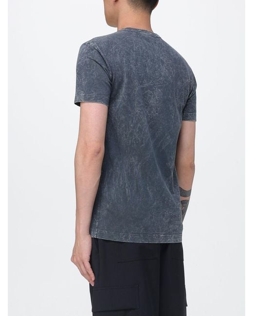 Dolce & Gabbana Gray Dolce &Amp Gabbana Slim Fit Cotton Crewneck T-Shirt With Contrast Logo Print for men