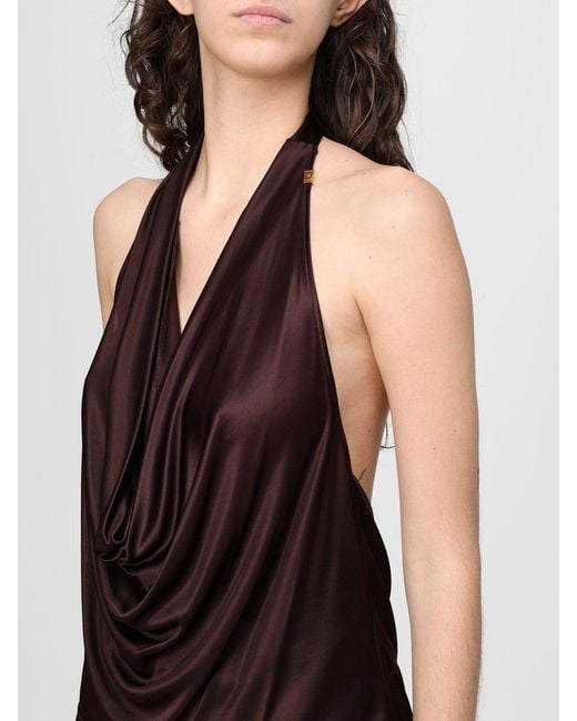 Elisabetta Franchi Brown Jersey Top