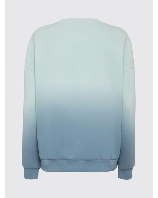 Philipp Plein Blue Abstract Print Jersey Sweatshirt With Dropped Shoulders