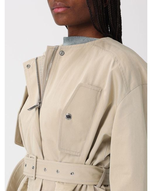 McQueen Blue Cropped Hooded Jacket