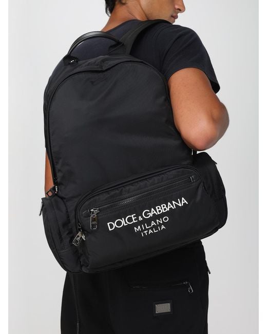 Dolce & Gabbana Black Dolce &Amp Gabbana Backpack for men