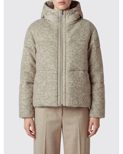Herno Natural Short Hooded Down Jacket