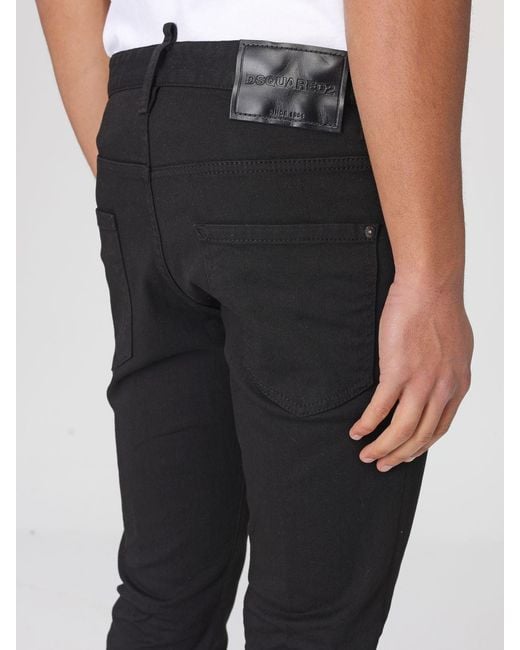 DSquared² Black Skinny Fit Denim Jeans for men