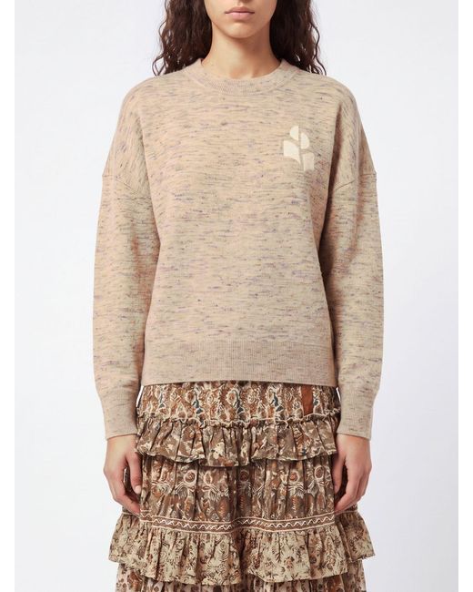 Isabel Marant Natural Atlee Crewneck Jumper