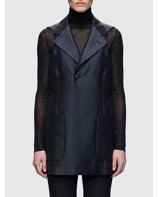 MM6 by Maison Margiela Blue Satin Vest