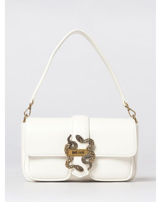 Just Cavalli White Faux Leather Bag