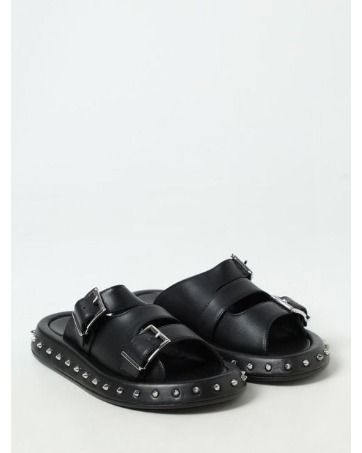 McQueen Black Heeled Sandals
