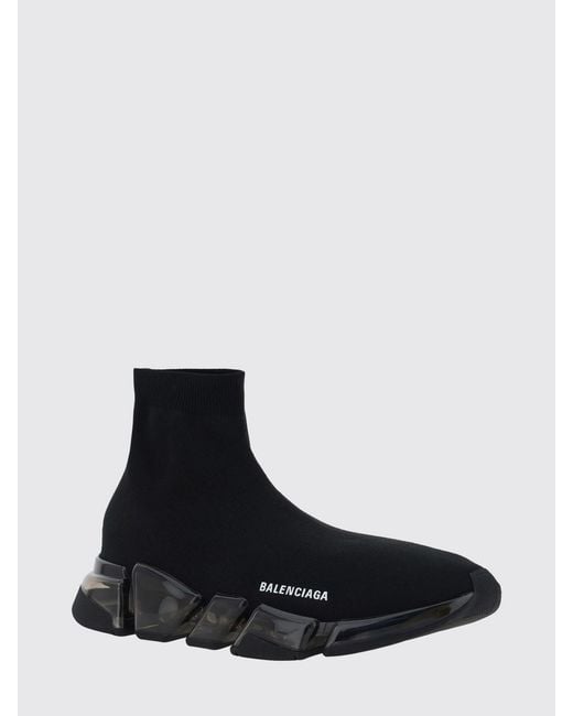 Balenciaga Black Speed 2.0 High-Top Slip-On Sneakers for men
