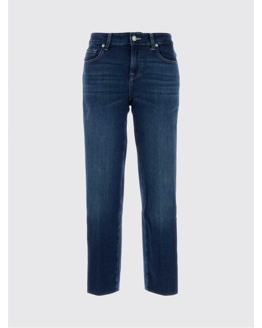 7 For All Mankind Blue Slim Fit Stretch Denim Jeans