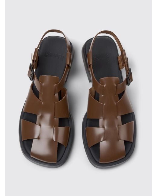 Camper White Dana Leather Sandal