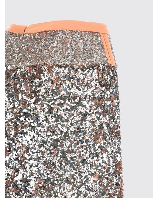 Rabanne Gray Sequin Midi Skirt