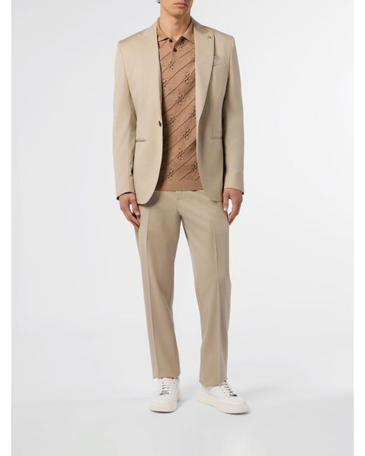 Billionaire Natural Virgin Wool Single-Breasted Blazer for men