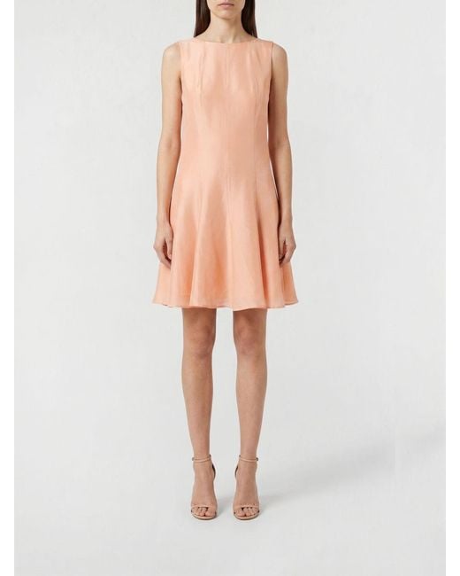 Khaite Natural Mags Off-The-Shoulder Mini Cocktail Dress