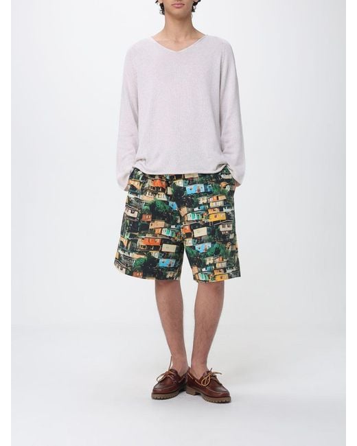 Laneus White Cotton Pullover for men