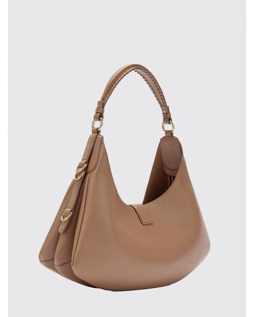 Ganni Natural Kat Recycled Leather Shoulder Bag