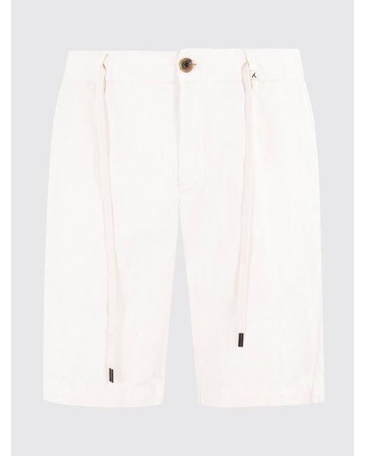 Myths Pink Linen Drawstring Shorts for men