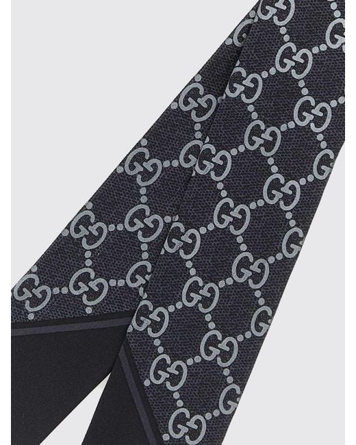 Bandeau De Seda Gg Gucci de color Blue