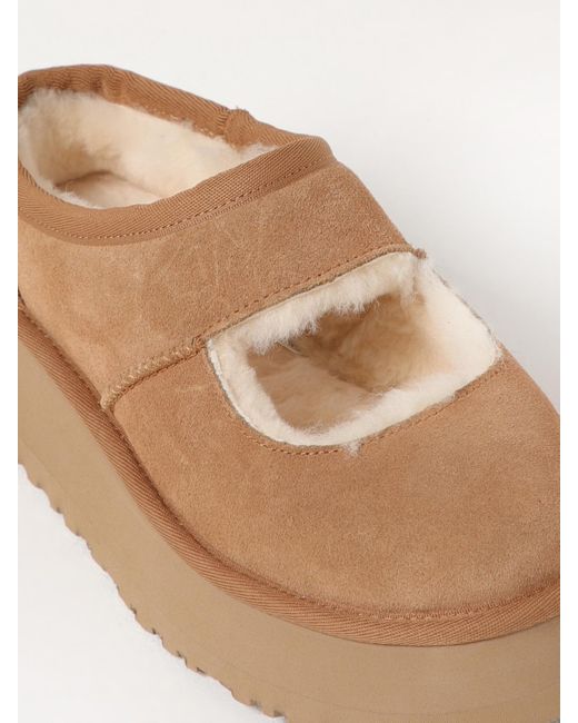 Ugg Brown Bea Mary Jane Suede Sabots