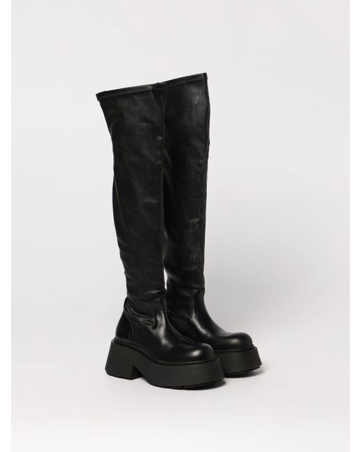 Bottines Plates Femme Vic Matié en coloris Black