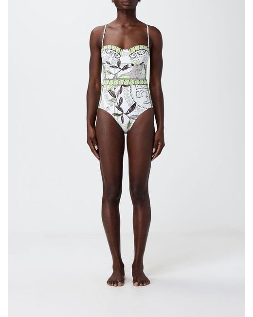 Tory Burch Multicolor One Piece Swimsuit With Cockatoo Print