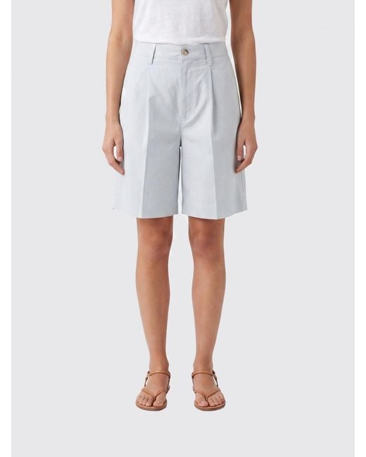 Woolrich Blue Linen Blend Shorts