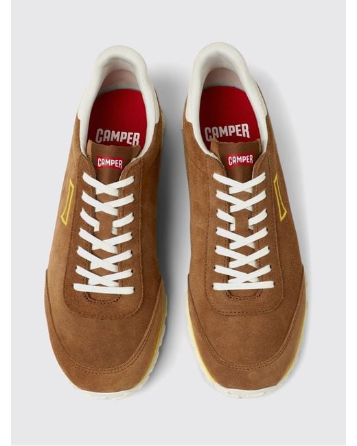 Camper Brown Drift Walk Suede Sneakers for men