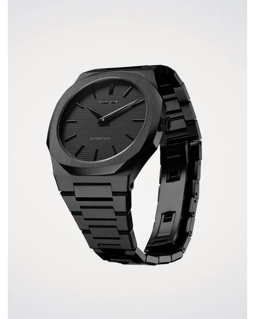 D1 Milano Black Ultra Thin Shadow 40 Mm Watch for men