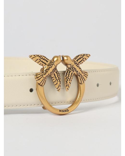 Pinko Natural Love Berry Leather Belt