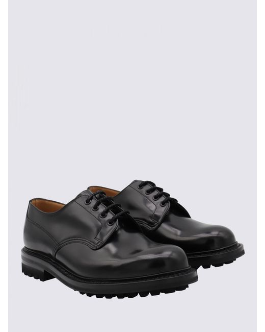 Church's Black Leather Lace-Up Shoes for men