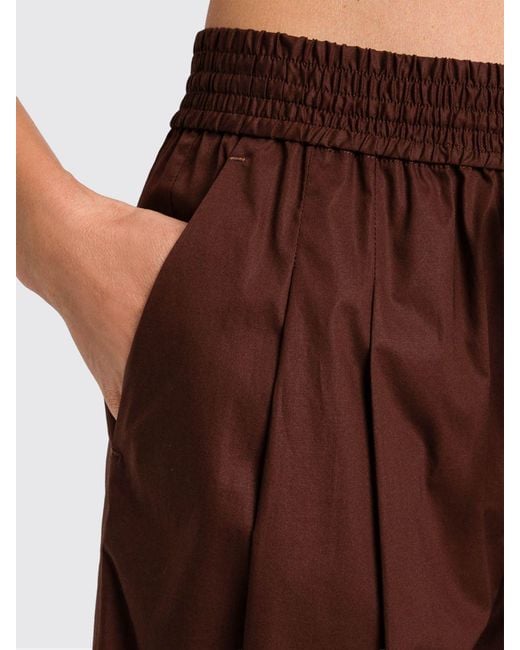 Twinset Red Cotton Blend Cropped Trousers