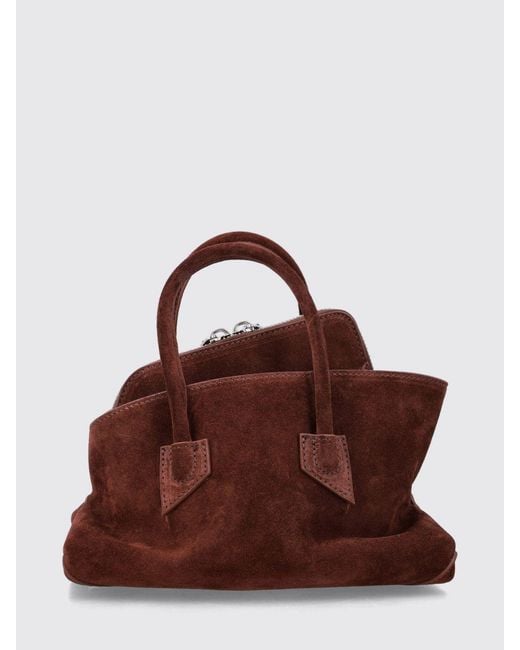 The Attico Brown La Passeggiata Suede Mini Handbag