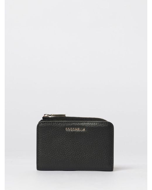 Coccinelle Black Metallic Soft Grained Leather Wallet