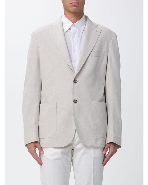 Manuel Ritz Gray Single-Breasted Cotton Blazer for men