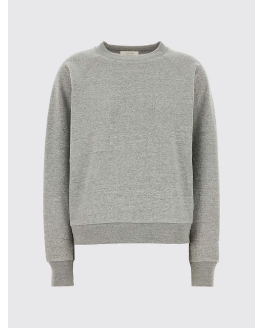 The Row Gray Cotton Blend Crewneck Sweatshirt