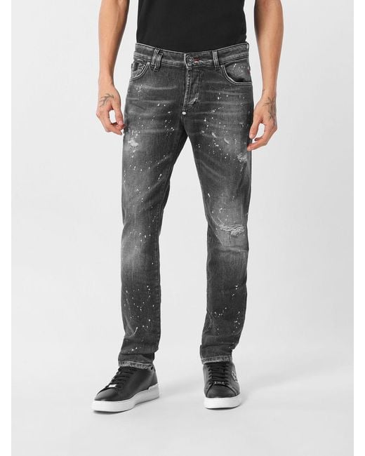 Philipp Plein Gray Jeans for men