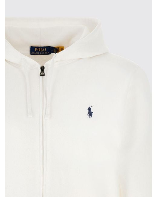 Polo Ralph Lauren White Cotton Hoodie for men
