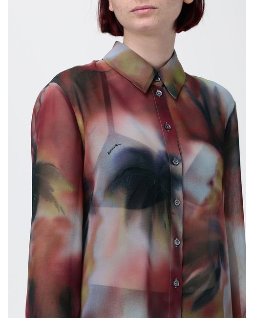 Patrizia Pepe White Printed Organza Shirt