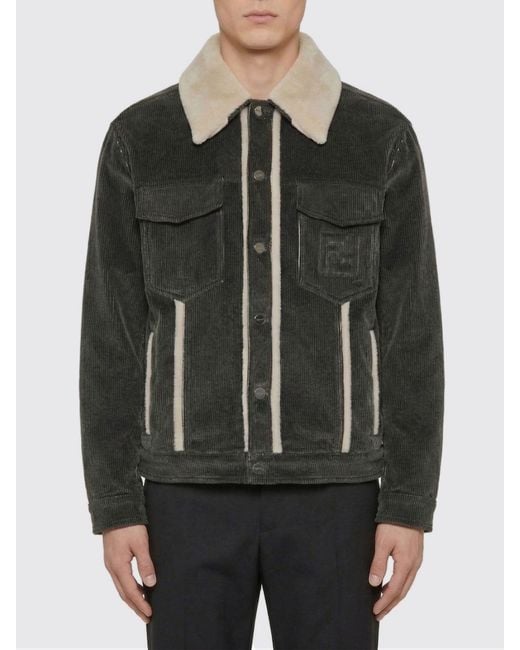 Fendi Black Classic Corduroy Jacket for men