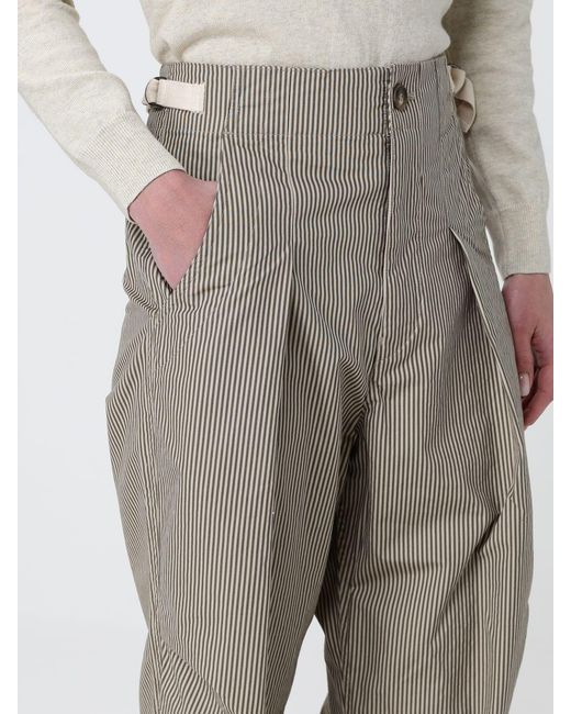 Isabel Marant Gray Ceryne Striped Cotton Trousers