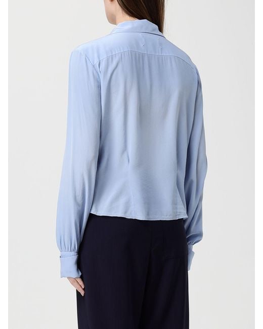 Maison Margiela Blue Silk Shirt