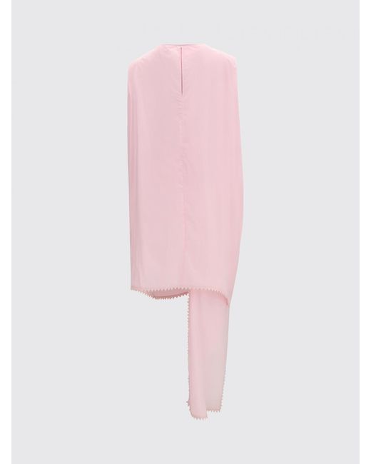 Jacquemus Pink Cotton Blend Asymmetric Dress