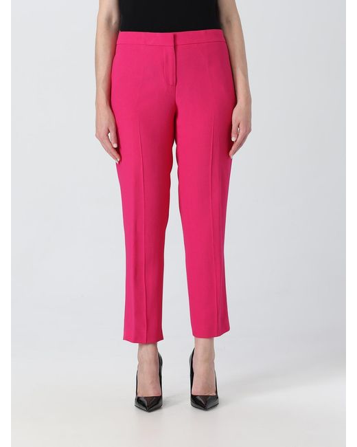 McQueen Pink Crêpe Cigarette Pants